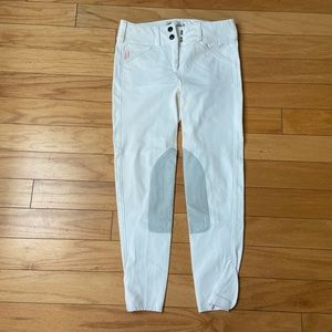 Tailored Sportsman girl’s equestrian knee-patch breeches white size 14 R